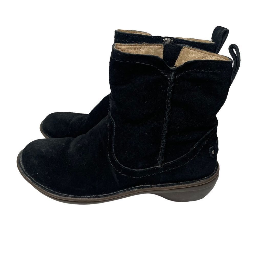 Ugg Black Sheepskin Lined Ankle Winter Boots
